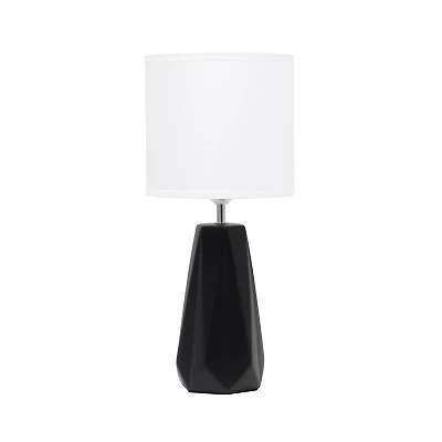 All the Rages Simple Designs Prism Ceramic Table Lamp