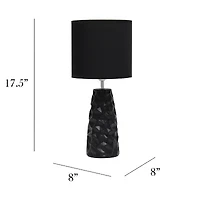 All the Rages Simple Designs Sculpted Ceramic Table Lamp