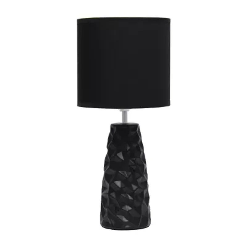 All the Rages Simple Designs Sculpted Ceramic Table Lamp