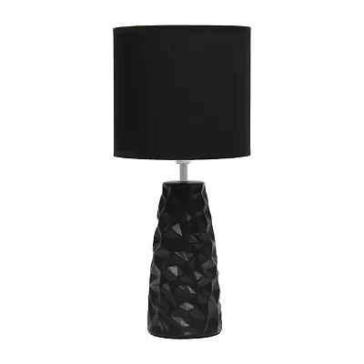 All the Rages Simple Designs Sculpted Ceramic Table Lamp