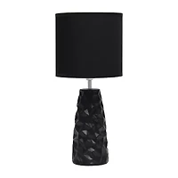 All the Rages Simple Designs Sculpted Ceramic Table Lamp