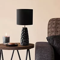 All the Rages Simple Designs Sculpted Ceramic Table Lamp