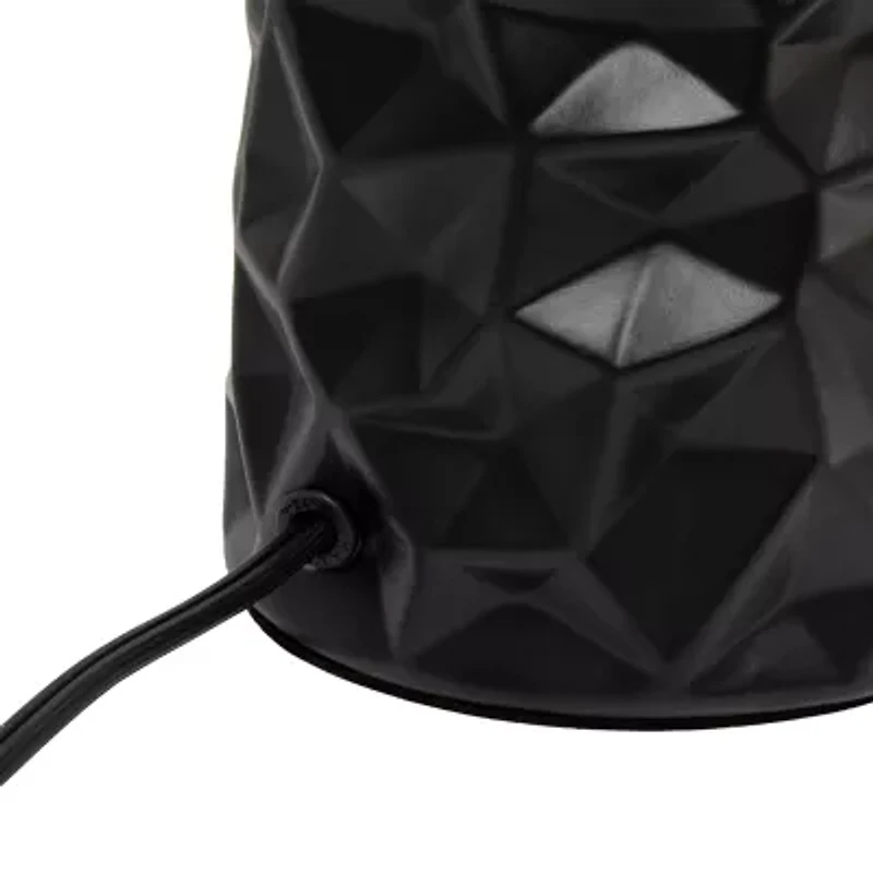 All the Rages Simple Designs Sculpted Ceramic Table Lamp