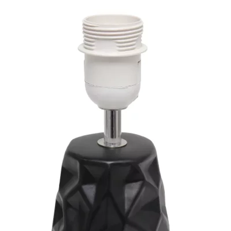 All the Rages Simple Designs Sculpted Ceramic Table Lamp