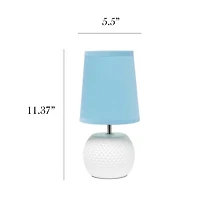All the Rages Simple Designs Studded Texture Ceramic Table Lamp