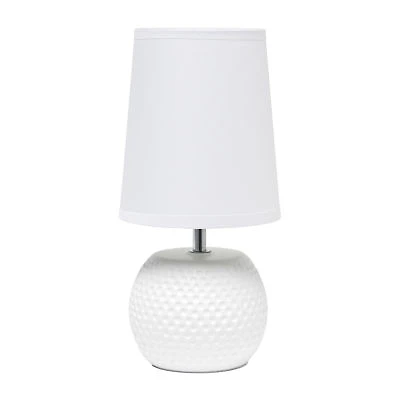 All the Rages Simple Designs Studded Texture Ceramic Table Lamp