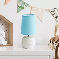 All the Rages Simple Designs Studded Texture Ceramic Table Lamp