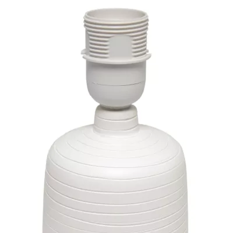 All the Rages Simple Designs Textured Linear Ceramic Table Lamp