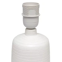 All the Rages Simple Designs Textured Linear Ceramic Table Lamp