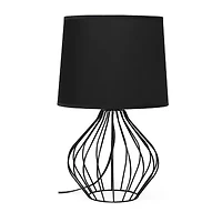 All the Rages Simple Designs Geometrically Wired Iron Table Lamp