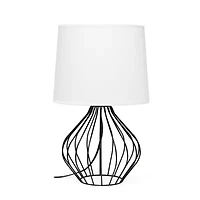 All the Rages Simple Designs Geometrically Wired Iron Table Lamp