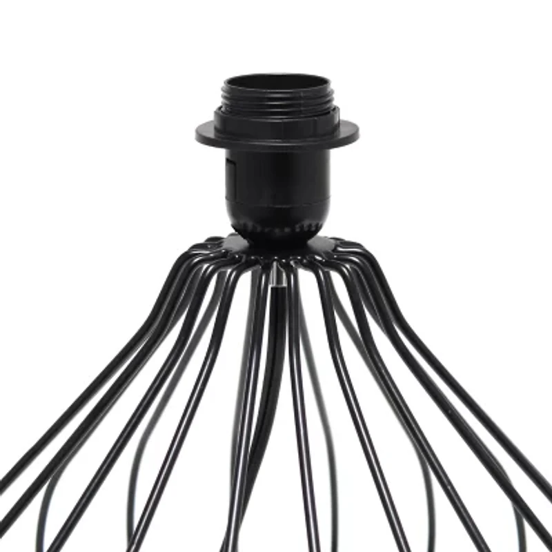 All the Rages Simple Designs Geometrically Wired Iron Table Lamp