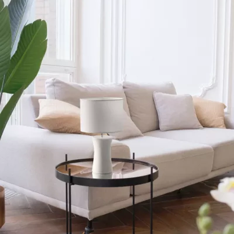 All the Rages Simple Designs Hourglass Ceramic Table Lamp