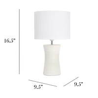 All the Rages Simple Designs Hourglass Ceramic Table Lamp