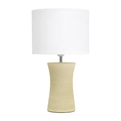 All the Rages Simple Designs Hourglass Ceramic Table Lamp