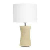 All the Rages Simple Designs Hourglass Ceramic Table Lamp