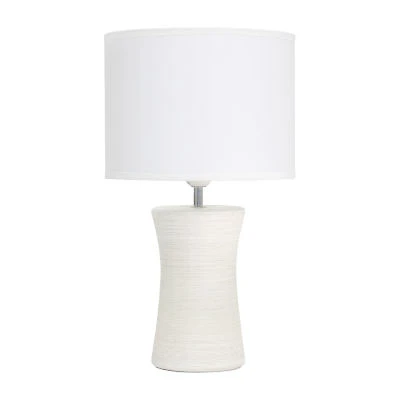 All the Rages Simple Designs Hourglass Ceramic Table Lamp