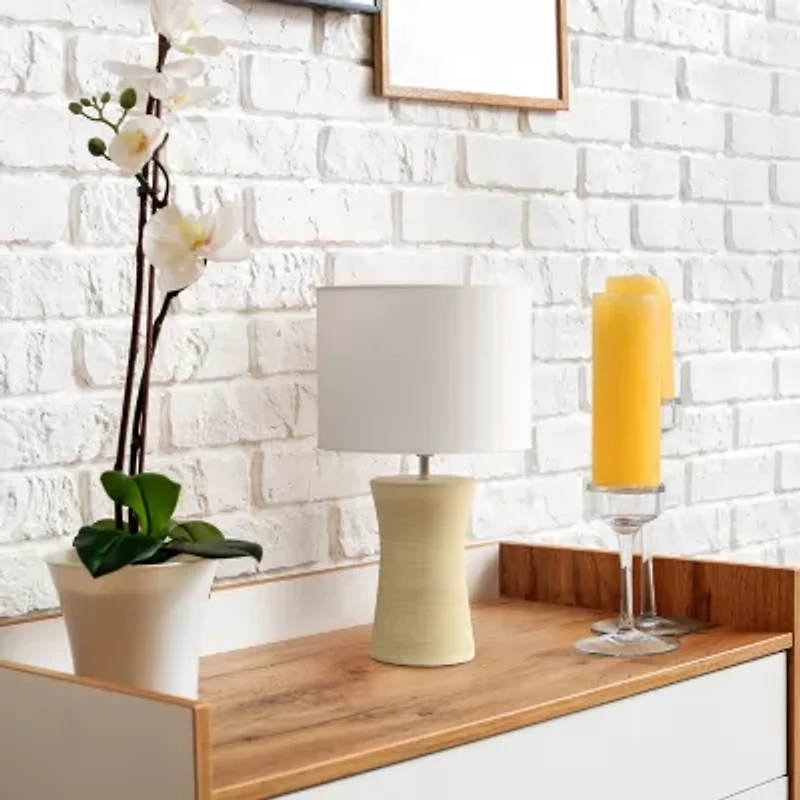 All the Rages Simple Designs Hourglass Ceramic Table Lamp