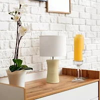 All the Rages Simple Designs Hourglass Ceramic Table Lamp
