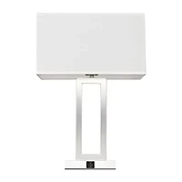 Sheffield Home 20" Juliet With 2 Usb Charging Ports Stainless Steel Table Lamp