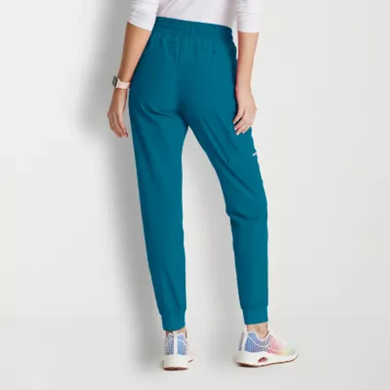 Skechers Skp552 Theory 4-Pocket Mid-Rise Jogger Womens Petite Stretch Fabric Moisture Wicking Scrub Pant