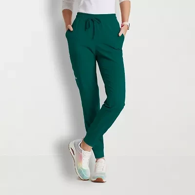 Skechers Skp552 Theory 4-Pocket Mid-Rise Jogger Womens Petite Stretch Fabric Moisture Wicking Scrub Pant