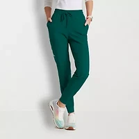 Skechers Skp552 Theory 4-Pocket Mid-Rise Jogger Womens Petite Stretch Fabric Moisture Wicking Scrub Pant