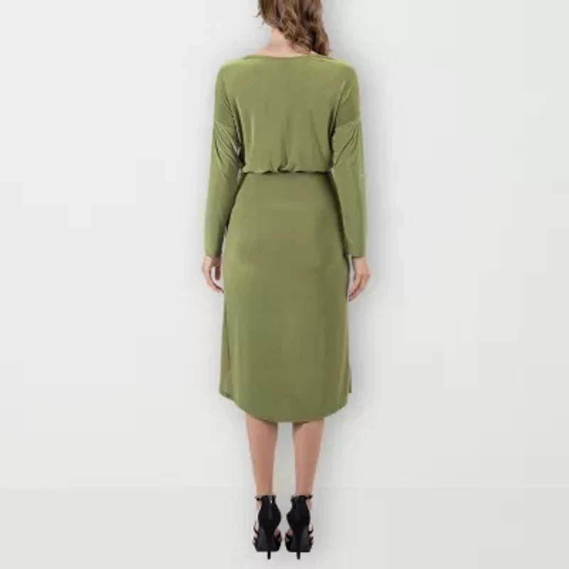 24seven Comfort Apparel Womens Long Sleeve Maxi Dress