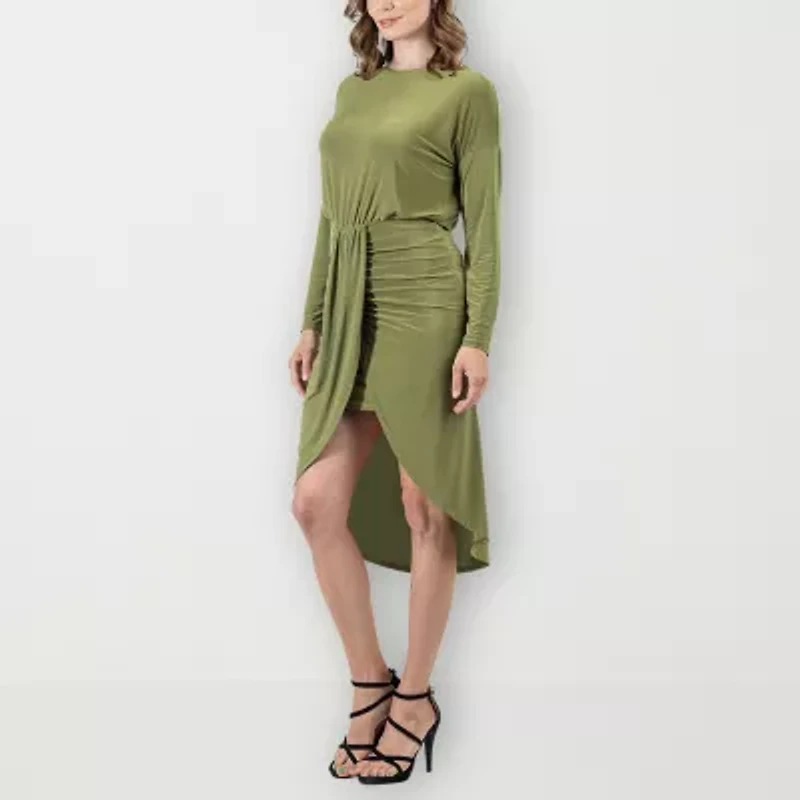 24seven Comfort Apparel Womens Long Sleeve Maxi Dress