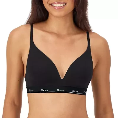 Hanes Originals Womens Medium Support Wireless Bralette Dho10t
