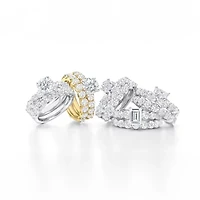 Signature By Modern Bride (G / Si1-Si2) Womens 4 CT. T.W. Lab Grown White Diamond 10K Gold Side Stone Bridal Set