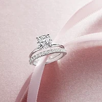 2 1/2 CT. T.W. Lab-Grown (F / VS2) Diamond Round Solitaire Bridal Set 10K or 14K Gold
