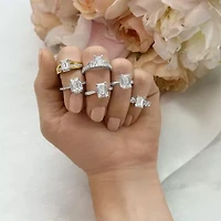 (I / I1) Womens 2 1/7 Ct. T.W. Lab Grown White Diamond 14K Gold Halo Engagement Ring