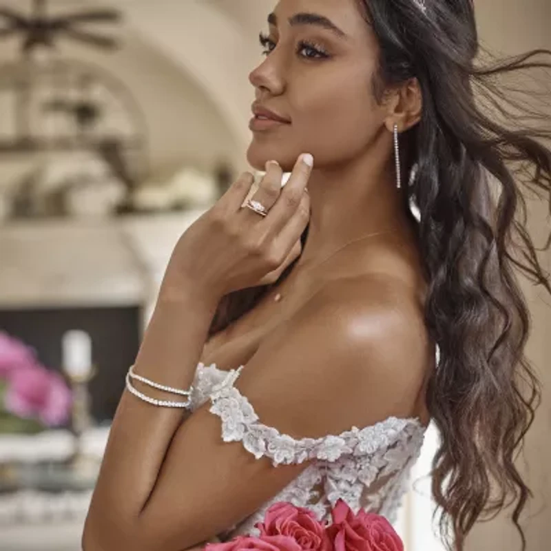 Love Lives Forever (H-I / Si1-Si2) Womens 1 1/2 CT. T.W. Lab Grown White Diamond 10K Gold Round 3-Stone Engagement Ring