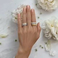 (G-H / Si2-I1) Womens 1/3 CT. T.W. Lab Grown White Diamond 10K Gold Wedding Band