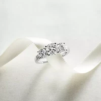 CT. T.W. Lab-Grown (G / SI1-SI2) Diamond Round 3-Stone Engagement Ring 14K Gold