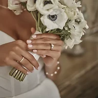 (H / I1) Womens 1/4 CT. T.W. Lab Grown White Diamond 10K Gold Anniversary Band