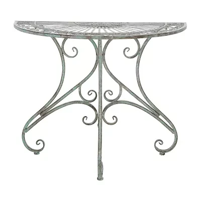 Annalise Patio Semi Circle Iron Console Table