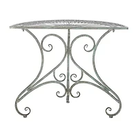 Annalise Patio Semi Circle Iron Console Table
