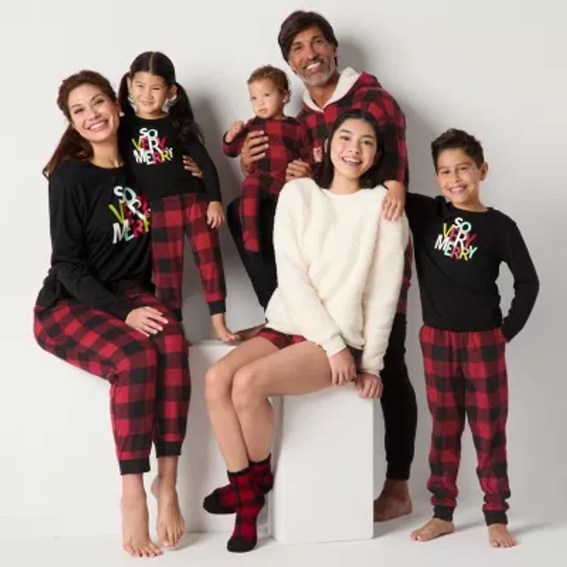 North Pole Trading Co. Unisex Adult Fleece Hooded Long Sleeve Matching Family Pajama Top