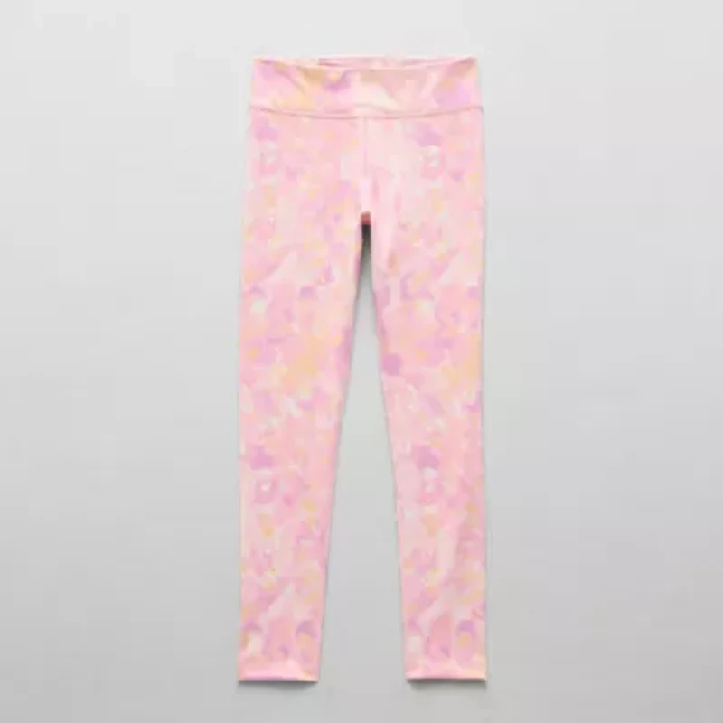 Xersion Little & Big Kid Girls Quick Dry High Rise 24" Active Skinny Full Length Leggings