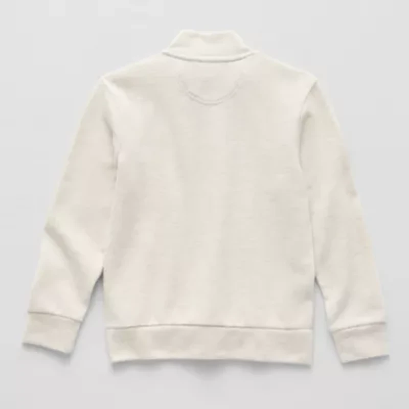 U.S. Polo Assn. Little & Big Kid Boys Mock Neck Long Sleeve Casual Quarter-Zip Pullover