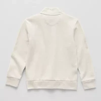 U.S. Polo Assn. Little & Big Kid Boys Mock Neck Long Sleeve Casual Quarter-Zip Pullover