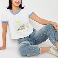 Womens Juniors Short Sleeve Regular Fit Graphic T-Shirt