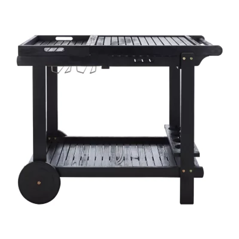 Orland Patio Collection Wood-Top Serving Cart