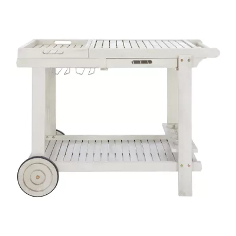 Safavieh Orland Patio Collection Wood-Top Serving Cart