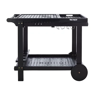 Orland Patio Collection Wood-Top Serving Cart