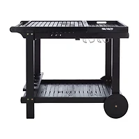 Orland Patio Collection Wood-Top Serving Cart