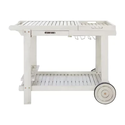 Safavieh Orland Patio Collection Wood-Top Serving Cart