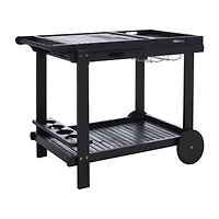 Orland Patio Collection Wood-Top Serving Cart